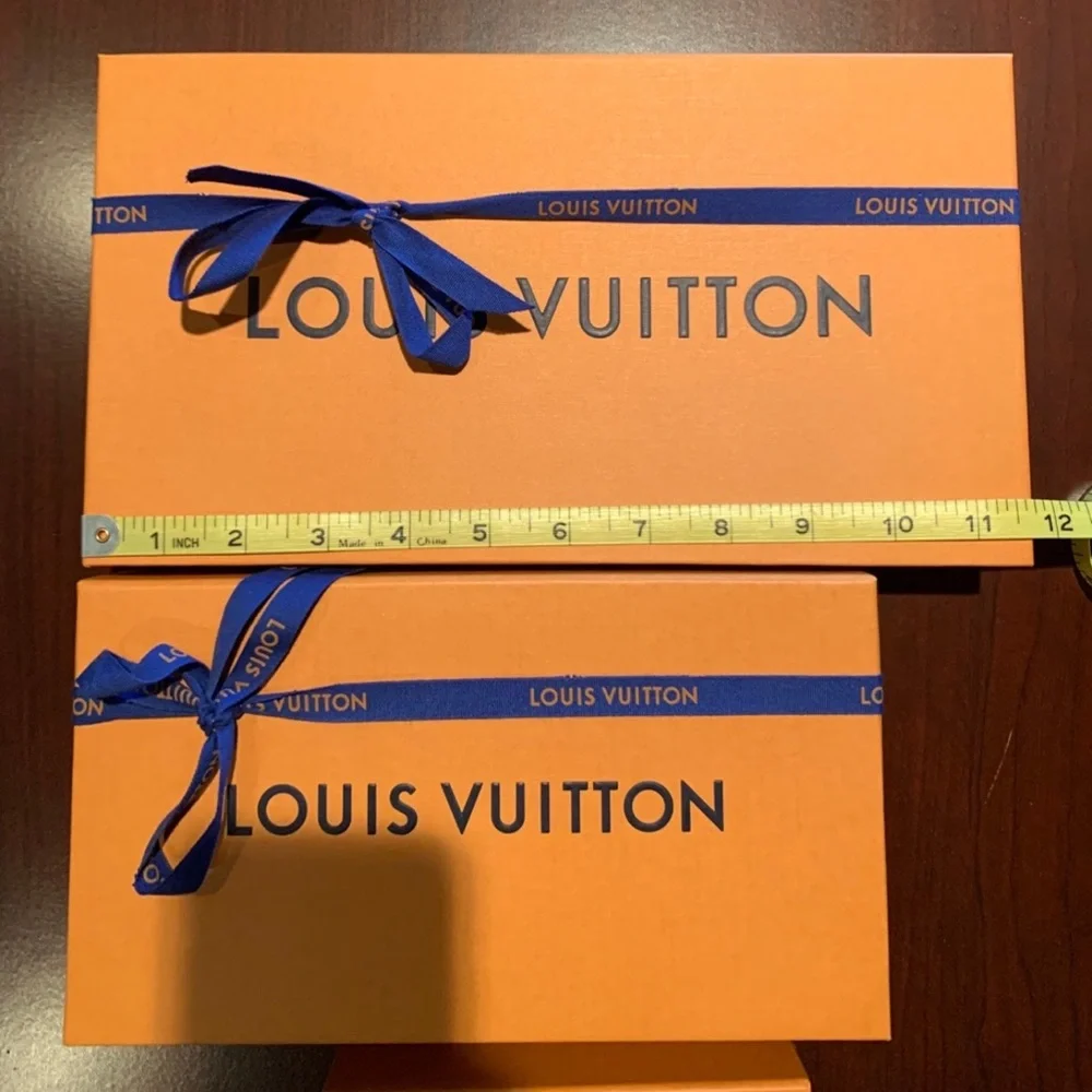 Authentic Louis Vuitton Empty Drawer Storage Gift Box Ribbon 11.5”x6.5”x1.6”